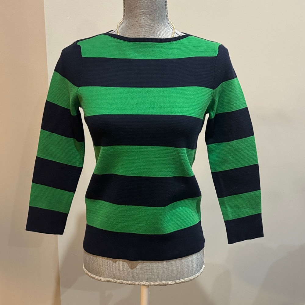 Ralph Lauren Striped Green and Navy Women's top size small